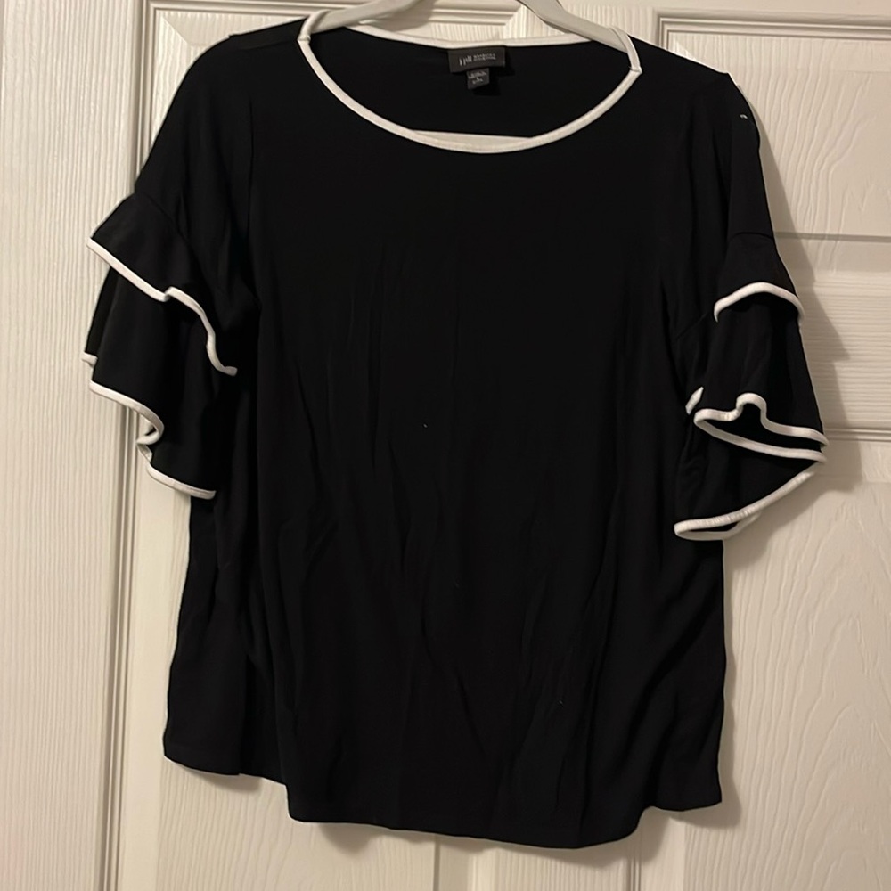 J Jill Wearever Blouse Ruffle Sleeves